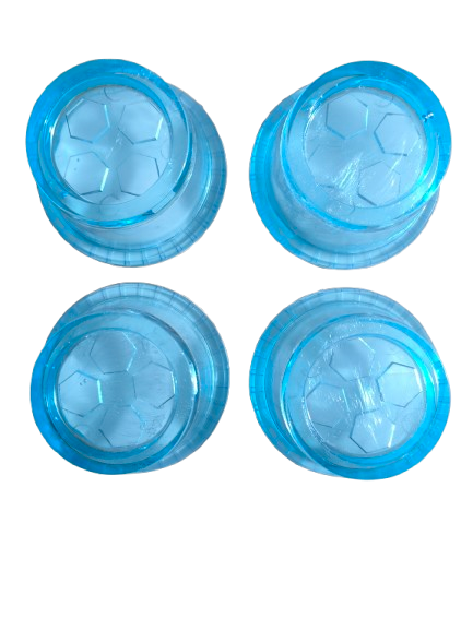 JUEGO BASES TRANSAPARENTE - AZUL SILICONA LAVADORA X4 CKD90566