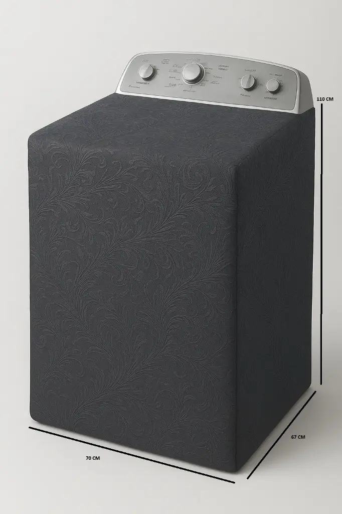 FORRO PARA LAVADORA MANUAL, PANEL ATRÁS, MANGUERAS ATRÁS 37-42 LB 16-19 KG (110X70X67) CM CARGA SUPERIOR GRIS WHIRLPOOL CKD90501