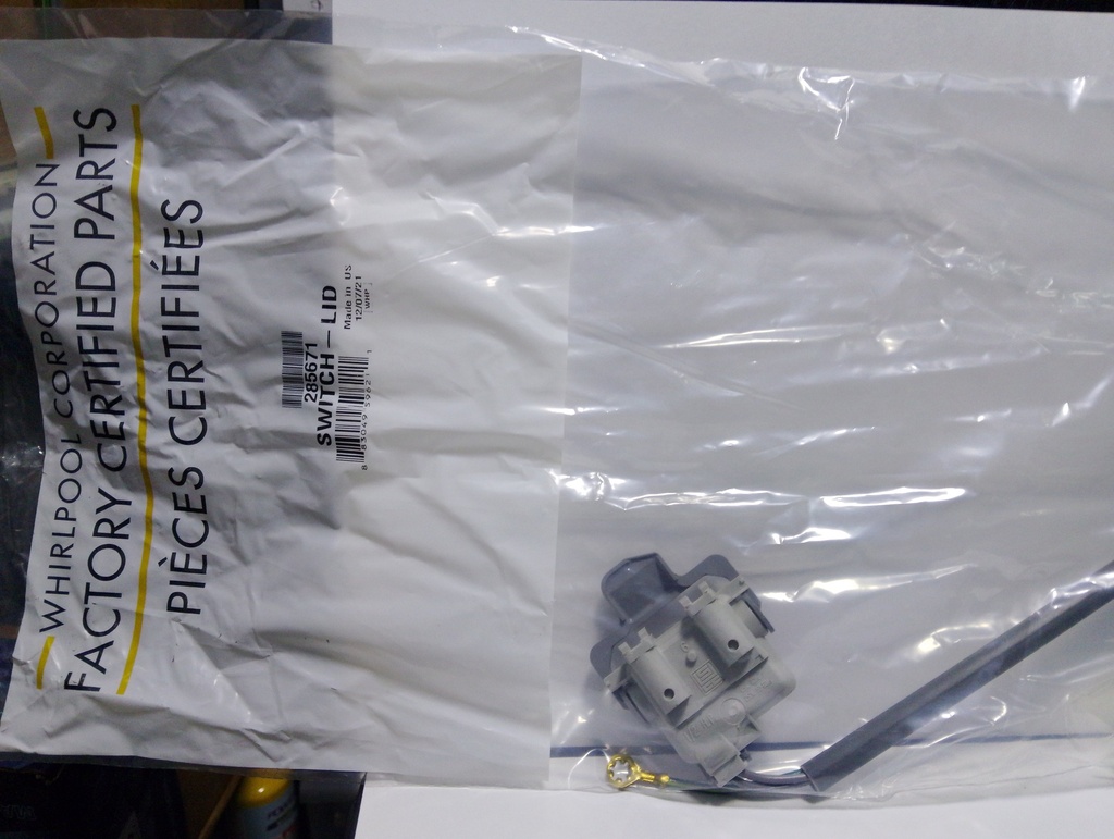 INTERRUPTOR WHIRLPOOL REDONDO 285671 CKD91027