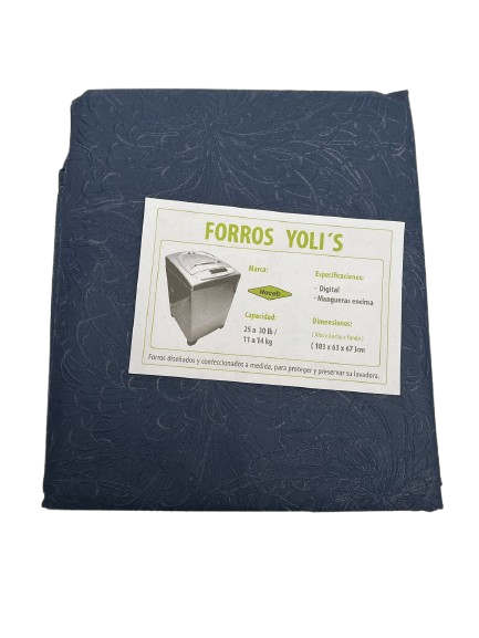 FORRO PARA LAVADORA - DIGITAL MANGUERAS ENCIMA 25-30LB/11-14KG (103X63X67) CM CARGA SUPERIOR HACEB - AZUL CKD90423