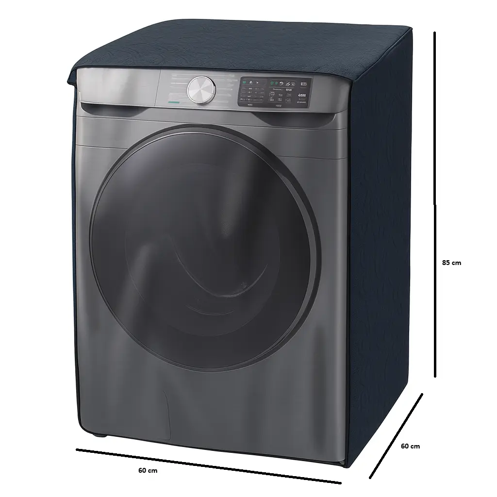 FORRO PARA LAVADORA - CARGA FRONTAL - MANGUERAS Y FRENTE TRANSPARENTE 22/26LB 10/11KG (85X60X60) CM WHIRLPOOL,SAMSUNG,HACEB,LG /AZUL CKD90414