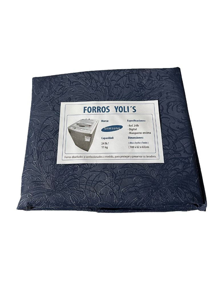 FORRO PARA LAVADORA DIGITAL - MANGUERAS ENCIMA - REF. B27 24LB/11KG (100X62X63)CM CARGA SUPERIORSAMSUNG AZUL CKD90452
