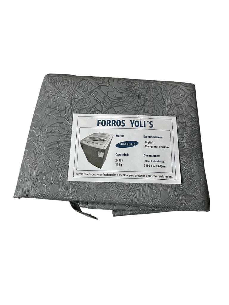 FORRO PARA LAVADORA DIGITAL - MANGUERAS ENCIMA - REF. B27 24LB/11KG (100X62X63)CM CARGA SUPERIOR SAMSUNG - GRIS CKD90451