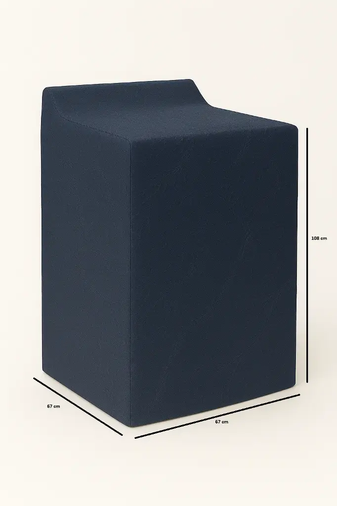 FORRO PARA LAVADORA MANUAL DIGITAL - MANGUERAS ATRÁS 33-40LB/15-18KG (108x67x67) CM CARGA SUPERIOR HACEB AZUL CKD90494