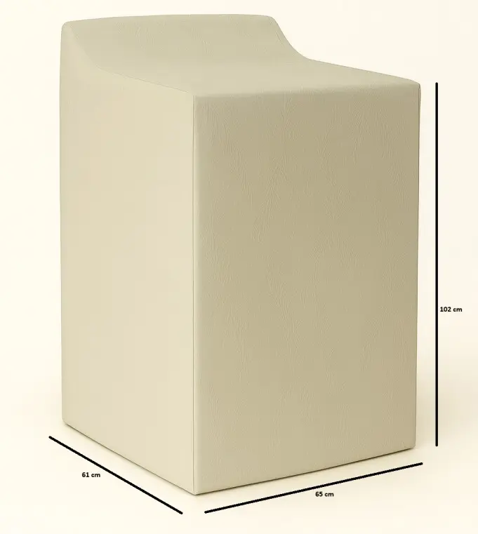 FORRO PARA LAVADORA MANUAL - MANGUERAS ATRÁS 22-26LB/10-12KG (102X61X65) CM CARGA SUPERIOR MABE CENTRALES BLANCO CKD90491