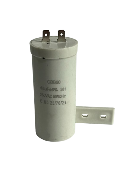 CAPACITOR METÁLICO PARA LAVADORA GENERICO 45MF CBB60 CKD90206