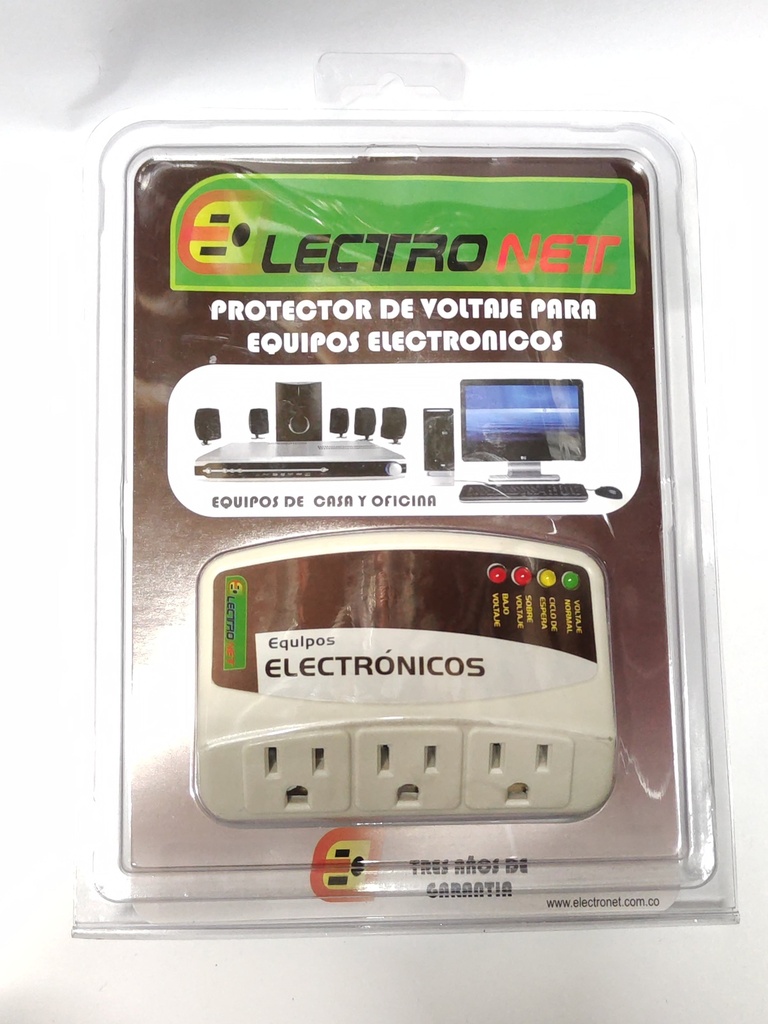 PROTECTOR DE VOLTAJE PARA EQUIPOS ELECTRONICOS ELECTRONET CKD90838