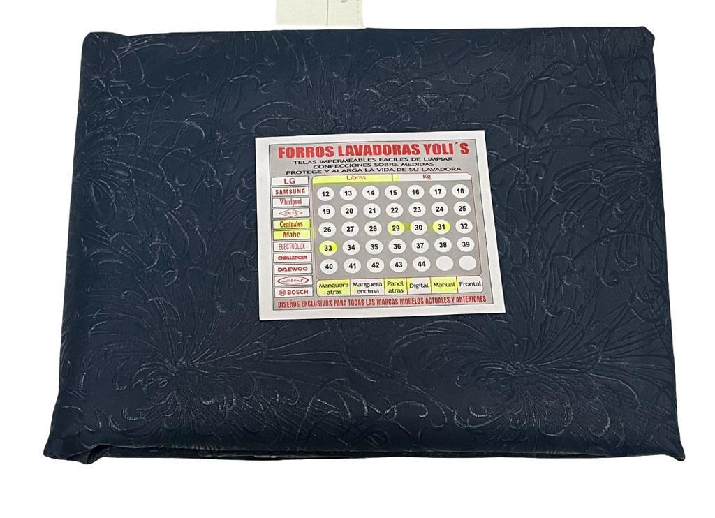 FORRO PARA LAVADORA - MANUAL MANGUERAS Y PANEL ATRÁS 33LB 28-31KG (97X58X60) CM CARGA SUPERIOR CENTRALES MABE AZUL CKD90433