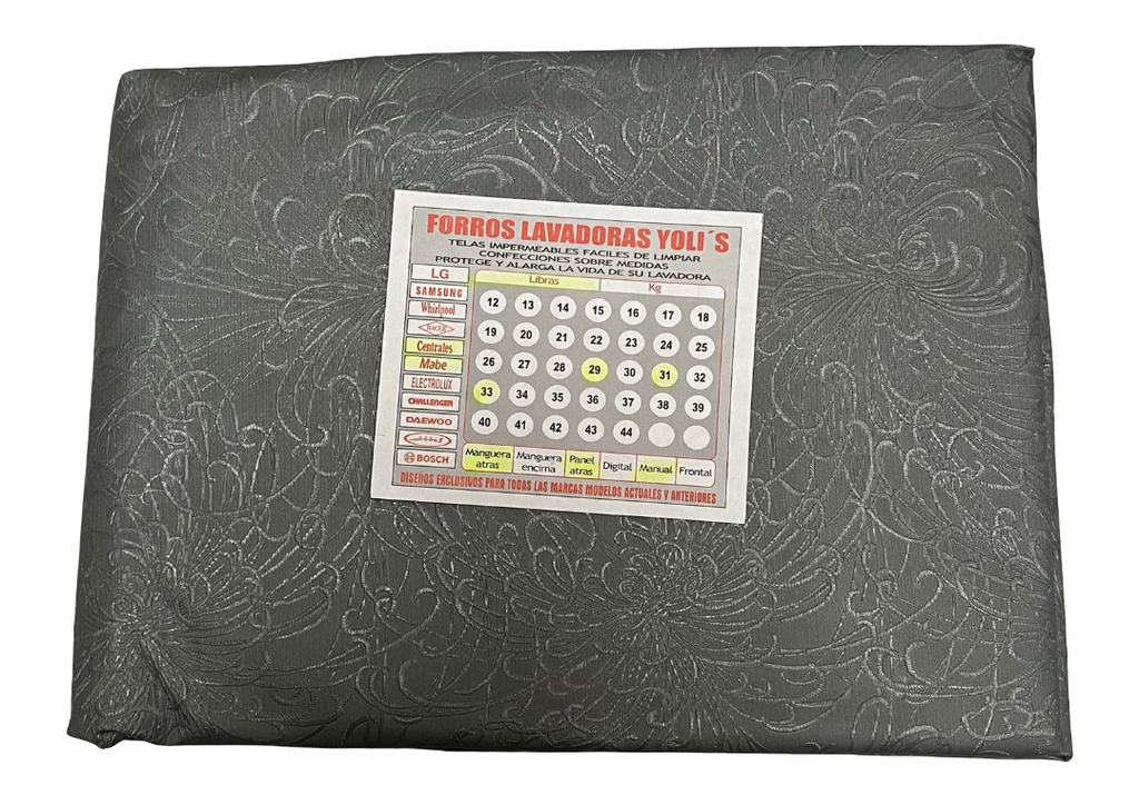 FORRO PARA LAVADORA - MANUAL MANGUERAS Y PANEL ATRÁS 33LB/28-31KG (97X58X60) CM CARGA SUPERIOR CENTRALES MABE GRIS CKD90434