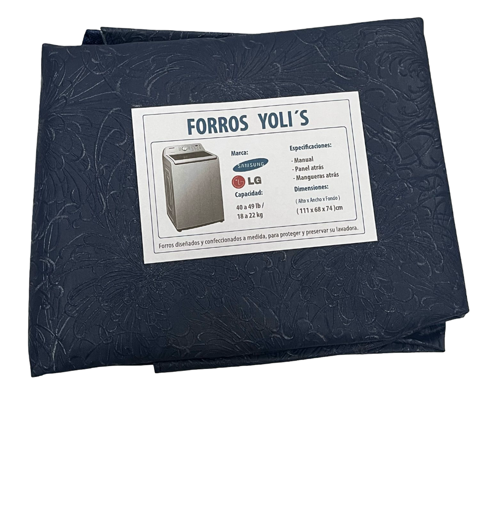 FORRO PARA LAVADORA - MANUAL MANGUERAS Y PANEL ATRÁS 40-49LB/18-22KG (111X68X74) CM CARGA SUPERIOR AZUL  LG CKD90436