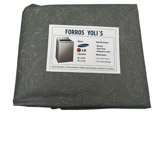 FORRO GRIS MANUAL MANGUERAS Y PANEL ATRÁS 40-49LB 18-22KG (111X68X74) CM LAVADORA LG SAMSUNG CKD90435