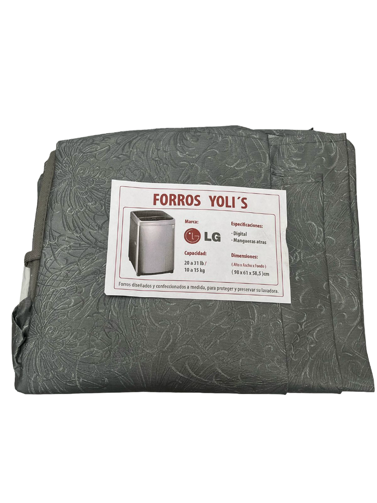 FORRO PARA LAVADORA MANUAL - DIGITAL Y MANGUERAS ATRÁS 20-31LB 10-15KG (98X61X58,5) CM CARGA SUPERIOR LG GRIS CKD90481