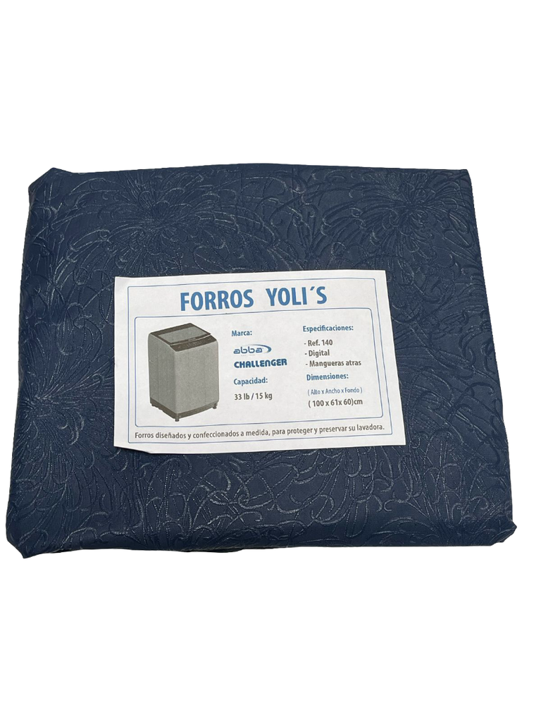FORRO PARA LAVADORA MANUAL - DIGITAL Y MANGUERAS ATRÁS - REF. 140-33LB/15KG (100X61X60) CM CARGA SUPERIOR CHALLENGER AZUL CKD90474