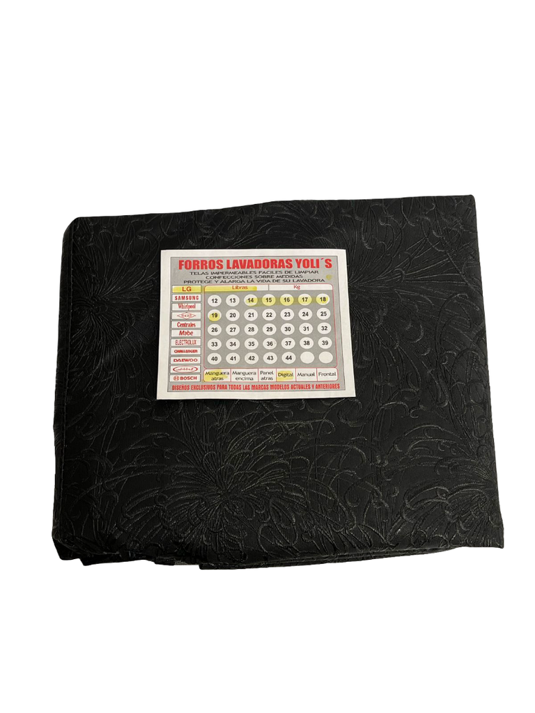 FORRO PARA LAVADORA MANUAL - DIGITAL Y MANGUERAS ATRÁS 14-19LB/7-9KG (88X55X55) CM CARGA SUPERIOR NEGRO LG CKD90480