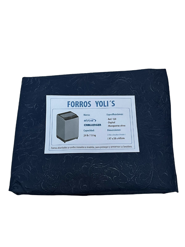 FORRO PARA LAVADORA MANUAL - DIGITAL Y MANGUERAS ATRÁS - REF. 120-29LB/13KG (97X58X60) CM CARGA SUPERIOR AZUL CHALLENGER CKD90471