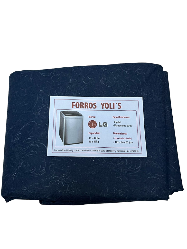 FORRO PARA LAVADORA - DIGITAL Y MANGUERAS ATRÁS 33-42LB/16-19KG (102X66X62) CM CARGA SUPERIOR  LG AZUL CKD90425