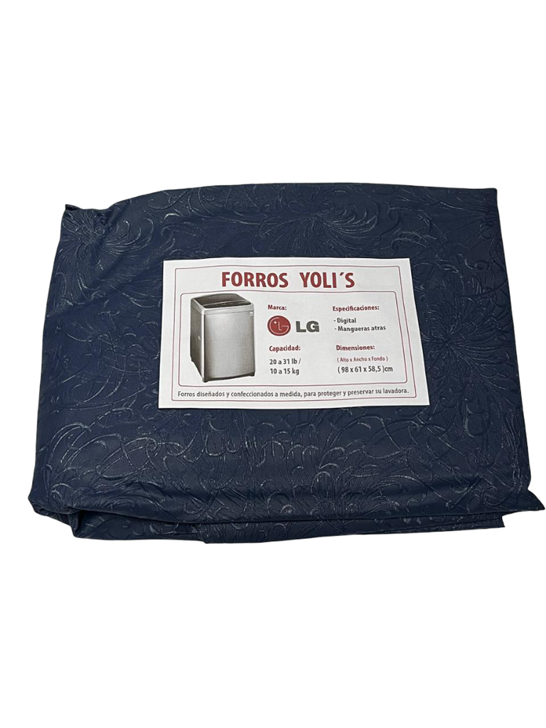 FORRO PARA LAVADORA MANUAL - DIGITAL Y MANGUERAS ATRÁS  20-31LB/10-15KG (98X61X58,5)CM CARGA SUPERIOR LG AZUL CKD90470
