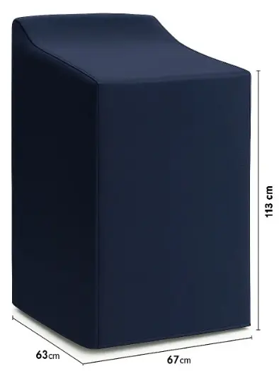 FORRO AZUL MANUAL - DIGITAL Y MANGUERAS ATRÁS 33-40LB/15-18KG (113X63X67) CM LAVADORA HACEB CKD90484