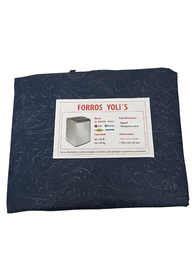 FORRO PARA LAVADORA MANUAL - DIGITAL MANGUERAS ATRÁS 40-44LB18-20KG (103X69X69)CM CARGA SUPERIOR AZUL WHIRLPOOL CKD90467