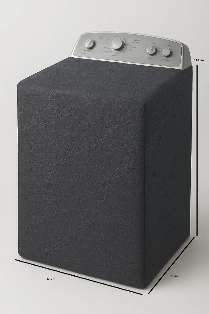 FORRO PARA LAVADORA MANUAL, PANEL ATRÁS, MANGUERAS ATRÁS 22-23LB/10-11KG (110X61X63) CM CARGA SUPERIOR GRIS WHIRLPOOL CKD90500